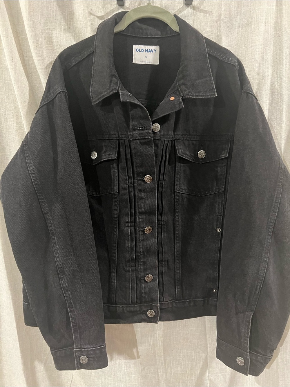 Old Navy Black Washed Denim Jacket